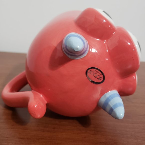 Monster Mug Abbott Collection Whimsical Upside Down 20oz Plant Pot Art Deco NWOT - Picture 6 of 7